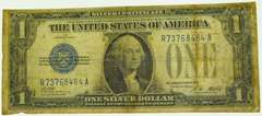1926-A $1 Silver Certificate Blue Seal US Currency Note Bill
