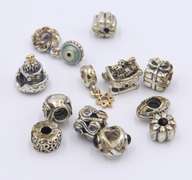 Group Lot of 12 Pandora Charms in Sterling Silver