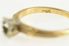 14K Yellow Gold 3.7mm Setting Vintage NOS 1950's Engagement Ring