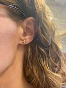 Rare Tiffany & Co Fleur de Lis 18k Yellow Gold Diamond Earrings