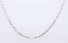 Vintage Italian Sterling Silver Snake Chain Necklace