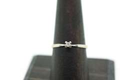 Dainty Diamond Ring in 18KT White Gold