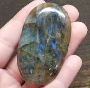 Rare blue flashing! 137.31ct Labradorite cabochon