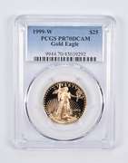 PR70 DCAM 1999-W $25 American Gold Eagle 1/2 Oz. .999 Fine Gold PCGS