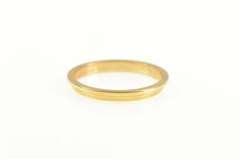 14K Yellow Gold 1.3mm Vintage NOS 1950's Grooved Band Ring