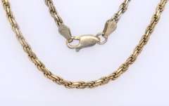 Vintage Italian Sterling Silver Rope Chain Necklace