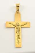 Well Detailed 18k Crucifix Pendant