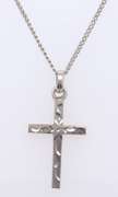 Vintage Sterling Silver Cross Pendant on Chain