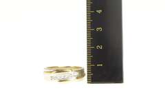 14K Yellow Gold 0.32 Ctw Diamond Two Tone Wedding Band Ring