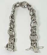 Elegant Heavy Platinum and Diamond Bracelet