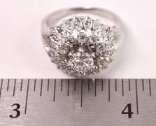 Incredible Approx. 0.50CTS Diamond Cluster Ring in 14K White Gold