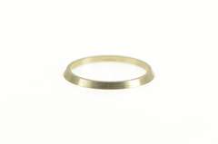 14K White Gold 1.3mm Grooved Vintage NOS 1950's Band Ring