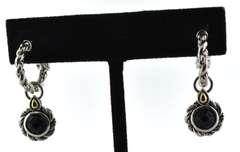 Sterling Silver Earrings With Black Stones