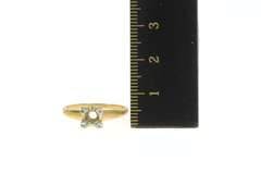 14K Yellow Gold 4.35mm Vintage NOS 1950's Two Tone Setting Ring