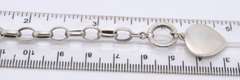 Vintage Sterling Silver Heart Shaped Charm Bracelet