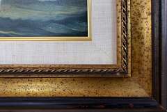 J.Harvey Original Oil on Canvas Dutch Sea Warfare