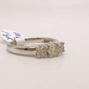 14kt Solid White Gold & Diamond Ring