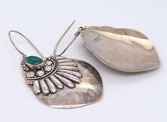 Vintage Sterling Silver Turquoise Dangle Earrings