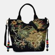 Designer Embroidery Peacock Handbag Shoulder Bag