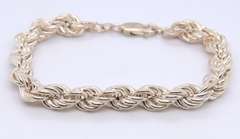 Vintage Italian 925 Sterling Silver Rope Bracelet