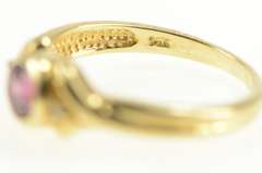 14K Yellow Gold Pink Tourmaline Diamond Accent Statement Ring