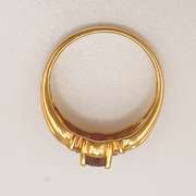18kt Yellow Gold, Ruby, & Diamond Ring