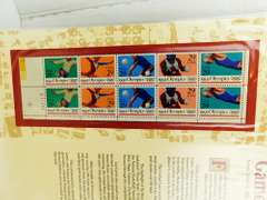 6 US Olympics Commemorative Stamp Blocks