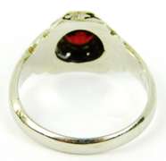 Antique 14K Filigree Garnet & Sapphires Ring, 10.5