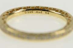 14K Yellow Gold Pandora Radiant Hearts Of Enamel Designer Ring