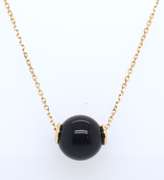 Trendy Effy Yellow Gold Black onyx Ball Necklace