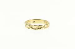 10K Yellow Gold Textured Raw Abstract Nugget Cluster Band Ring