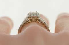 14K White Gold 0.94 Ctw Disney Tinkerbell Princess Diamond Ring