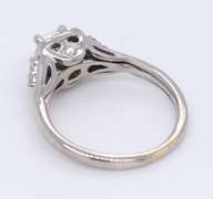 Dazzling White Gold Princess Cut Center Diamond Halo Ring