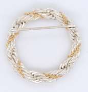 Tiffany & Co Rope Circle Pin in Sterling Silver