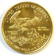 Pristine-perfect Super Gem BU 2016 $5 American Gold Eagle coin