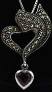 Marcasite And Garnet Necklace