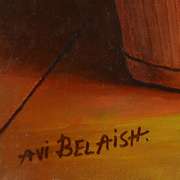 Original painting on stretched canvas - Avi Belaish, Signed