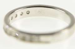 14K White Gold 0.60 Ctw Diamond Classic Wedding Band Ring
