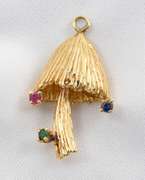 Whimsical 14k Mushroom Charm