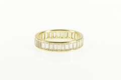 14K Yellow Gold Baguette Infinity Anniversary Wedding Band Ring