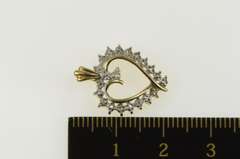 10K Yellow Gold Diamond Accent Classic Heart Love Symbol Pendant