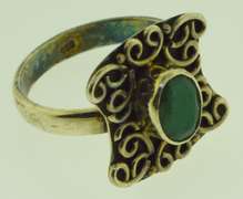 Sterling Silver Green Quartz Ring