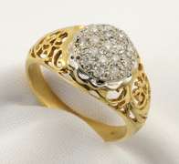 Cute Little Diamond Cluster Ring