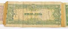 WWII Short Snorter - China, Japan, United States - 5 Total Notes