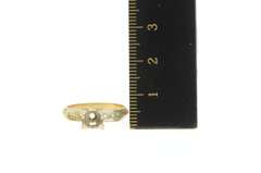 14K Yellow Gold Vintage NOS 1950's 5.0mm Engagement Setting Ring