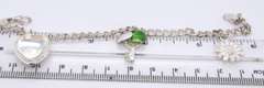 Vintage Italian Sterling Silver Bracelet with 3 Charms