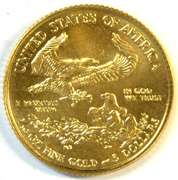 Pristine-perfect Super Gem BU 2016 $5 American Gold Eagle coin