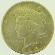 1925 Peace Silver Dollars $1 US Coin Flashy White Slider BU