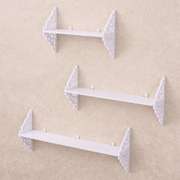 3Pcs Punch-free Wood Carved Wall Shelves Hanging Rack