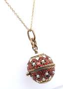 Stauer Ball Locket Pendant on Chain Necklace